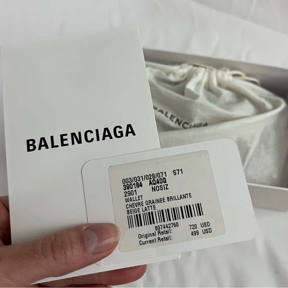 BALENCIAGA WALLET in beige latte with gold hardware - Picture 3 of 8